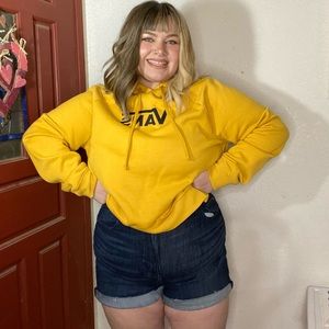 American eagle high rise denim shorts